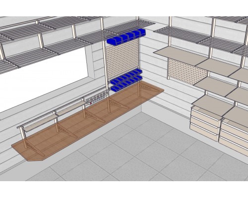 Металлические стеллажи с выдвижными ящиками в гараж